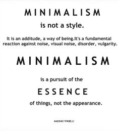 Minimalism